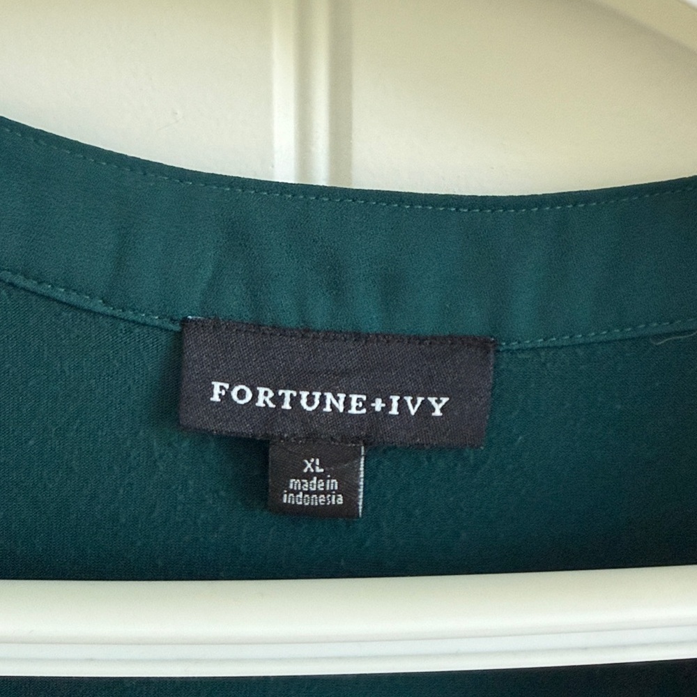Dark Green Women's Top - Picture 2 of 5